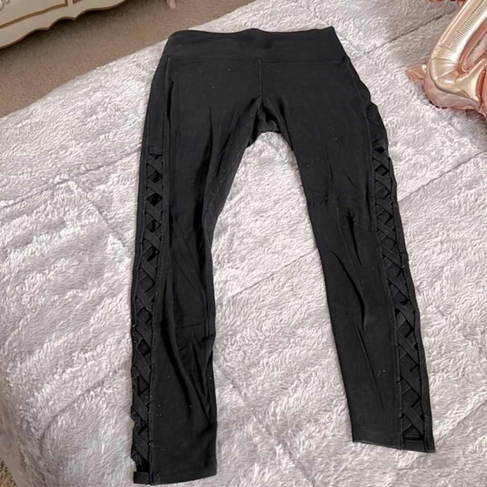 Vogo High Waisted Open Braid Cutout Side Yoga Pants